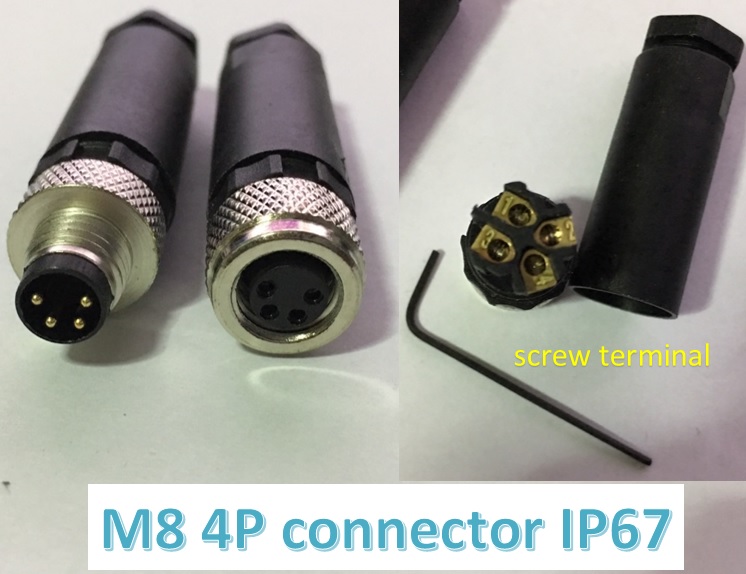 M8 connector 4pin 4พิน คอนเนคเตอร์ เอ็ม8
